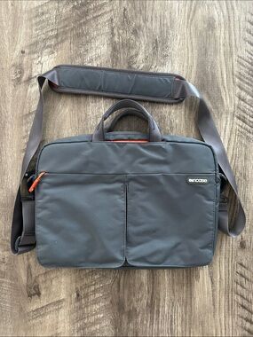 Incase Gray Laptop Bag with Orange Accents